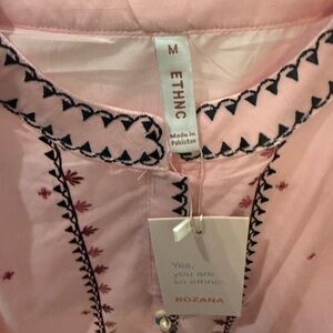 Ethnic Pink Embroidered two piece dress kurta and trouser